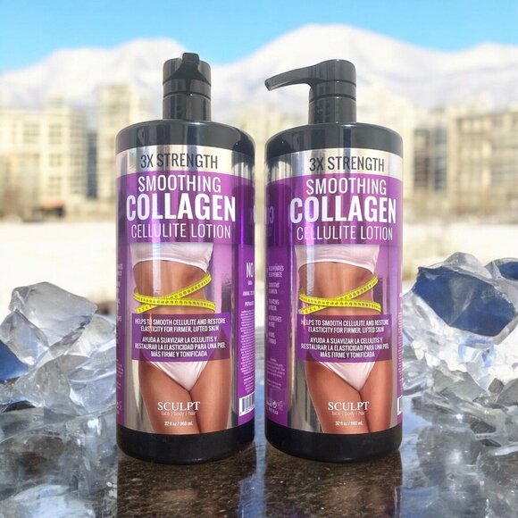 2~Sculpt 3X Strength Smoothing Collagen Cellulite Lotion 32 fl oz New - Picture 1 of 2